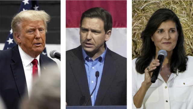 Combination photo of Republican presidential candidates.
