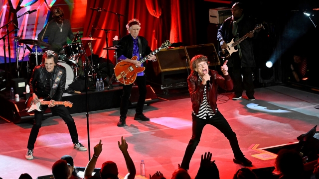 The Rolling Stones performing.